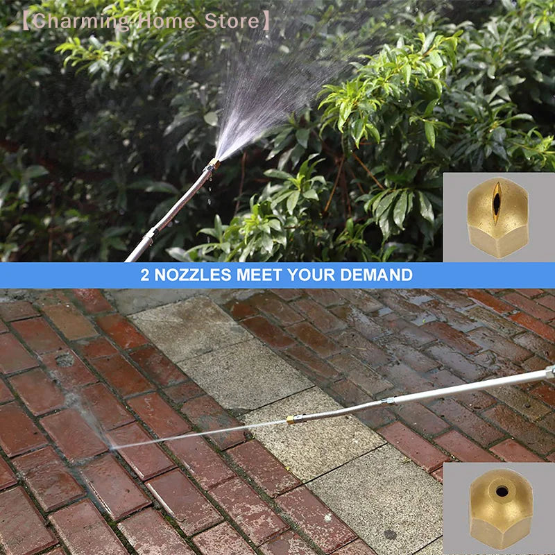 【M】1Pc High Pressure Power Water Sprayer Washer Water Jet Wand Nozzle Sprayer Spray Cleaning Wash Accessories
